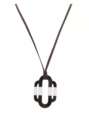 Hermès Pre-Owned 1990-2015s Attelage buffalo horn necklace - Brown