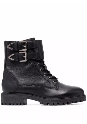 Geox lace-up leather boots - Black