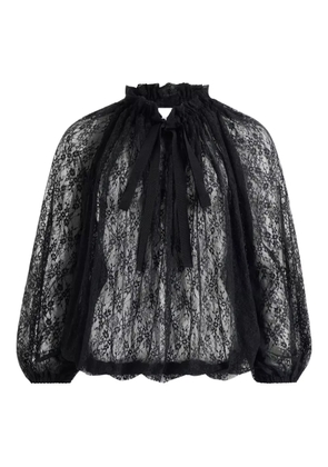 Patou lace drawstring top - Black