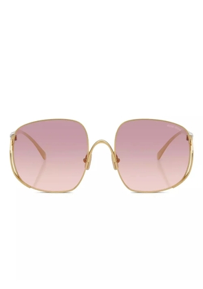 Miu Miu Eyewear oversize-frame sunglasses - Gold