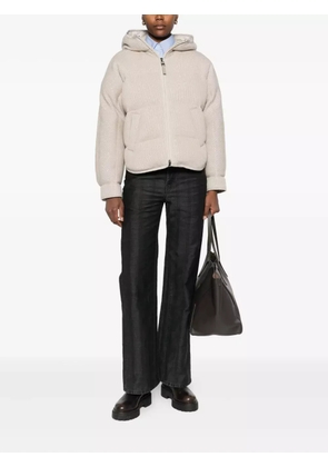 Brunello Cucinelli hooded puffer jacket - Neutrals