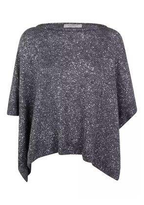 D.Exterior sequin poncho - Grey