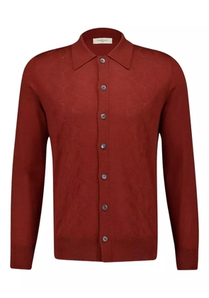 Piacenza Cashmere button-up diamond-pattern shirt - Red