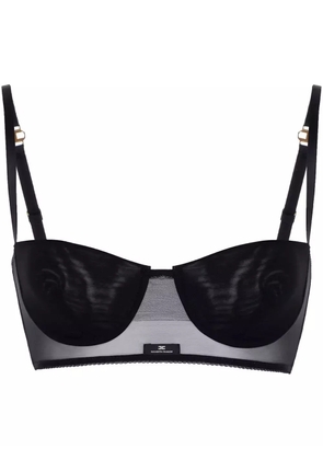 Elisabetta Franchi tulle bra top - Black