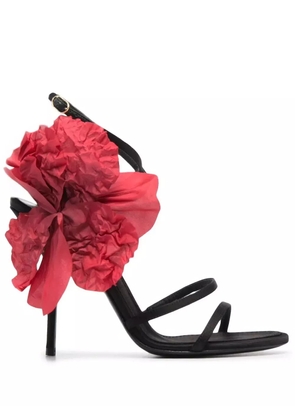 Dolce & Gabbana 110mm floral-appliqué sandals - Black