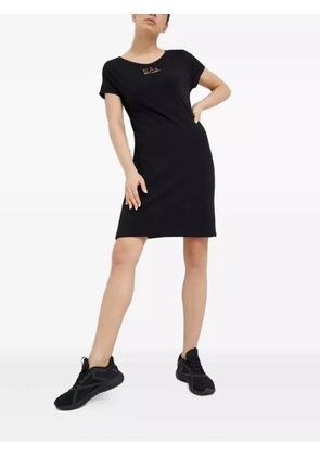 Ea7 Emporio Armani logo short-sleeve dress - Black
