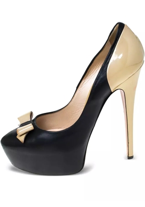 Casadei Vintage 145mm leather heeled pumps - Black