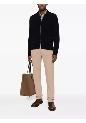 Zanone zip-up knitted jacket - Blue