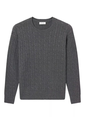 FRAME cable-knit crew-neck knitwear - Grey