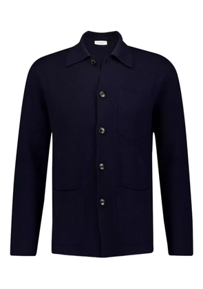 Piacenza Cashmere button-up wool jacket - Blue