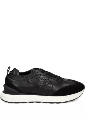 Roberto Cavalli logo-embossed panelled sneakers - Black
