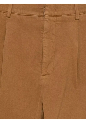 DONDUP pleated straight-leg trousers - Brown