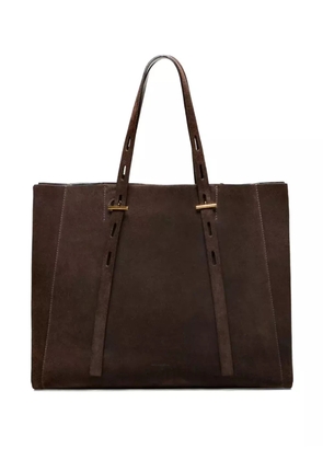 MINO BOSSI Paula suede tote bag - Brown