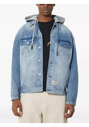 EVISU hooded denim jacket - Blue