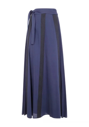 PierAntonioGaspari tie waist striped skirt - Blue
