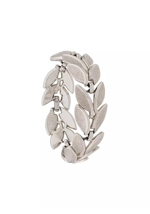 Susan Caplan Vintage 1960s Trifari Laurel bracelet - Silver