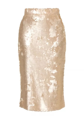 AMALIN Belle sequin-embellished pencil skirt - Gold