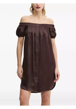 Day Birger Et Mikkelsen off-shoulder buttoned dress - Brown