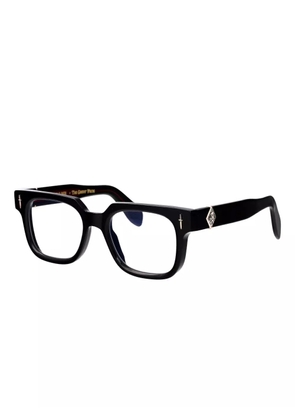 Cutler & Gross The Great Frog embellished rectangle glasses - Black