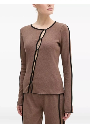 Résumé button trim knitwear - Brown