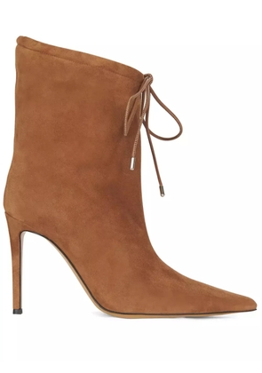 Alexandre Vauthier 105mm pointed-toe suede boots - Neutrals