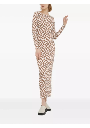 Résumé checked midi dress - Brown