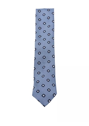 Zegna patterned silk tie - Blue