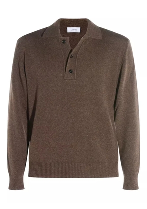 Lardini polo-collar sweater - Brown