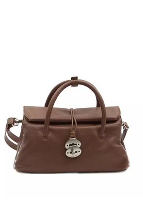 Zanellato small Dotta pebbled leather tote bag - Brown