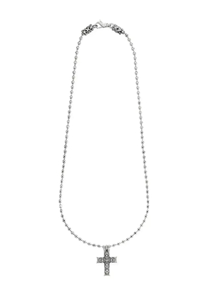 Emanuele Bicocchi beaded Notre-Dame cross chain necklace - Silver