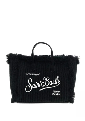 MC2 Saint Barth Colette fringed wool tote bag - Black