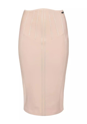 Elisabetta Franchi corset midi skirt - Neutrals