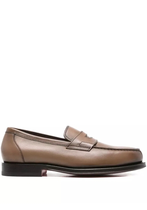 Santoni penny-slot loafers - Brown
