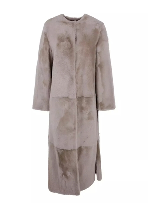 Yves Salomon panelled fur coat - Neutrals