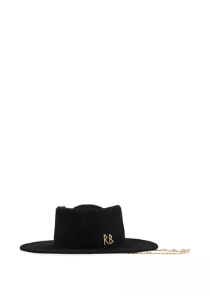 Ruslan Baginskiy chain-strap felt hat - Black