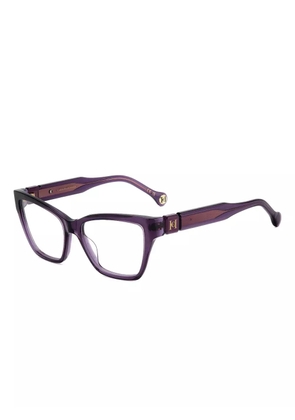 Carolina Herrera cat-eye frame logo-detail glasses - Purple