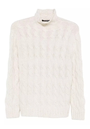 Gran Sasso cable-knit high-neck sweater - Neutrals