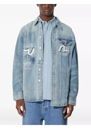 EVISU patchwork denim jacket - Blue