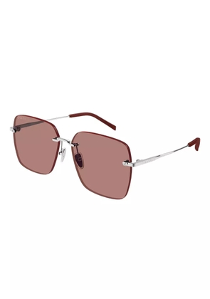 Gucci Eyewear GG1955SA square rimless sunglasses - Silver
