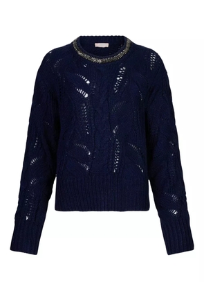 LIU JO openwork gemstone jumper - Blue