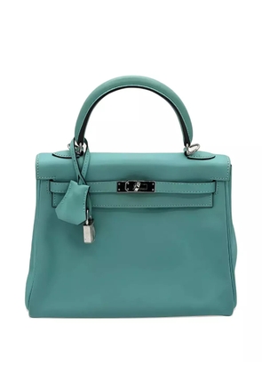 Hermès Pre-Owned 2017 Kelly 25 Swift-leather palladium-hardware tote bag - Blue