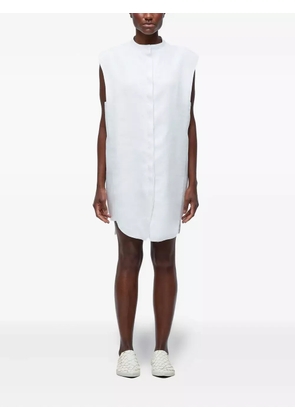 Osklen Smoking sleeveless linen shirt mini dress - White