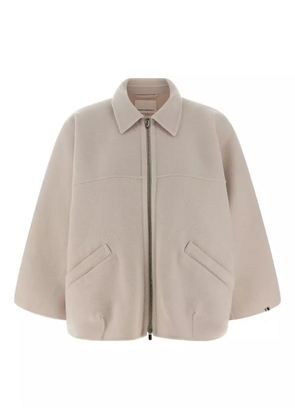 extreme cashmere zip-fastening jacket - Neutrals