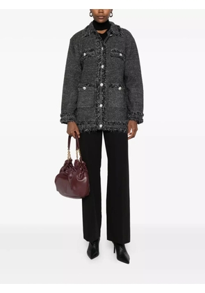 Blugirl fringed-trim button-down cardigan - Grey