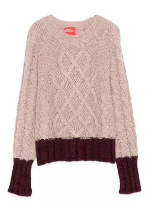 Merci cable-knit sweater - Pink
