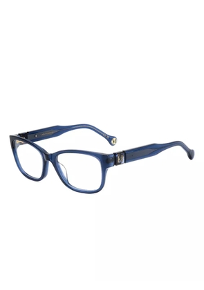 Carolina Herrera square-frame logo-detail glasses - Blue