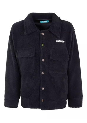 BARROW teddy-print shirt jacket - Black
