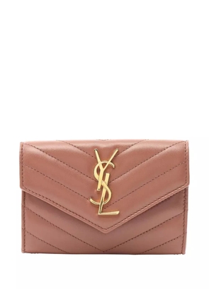 Saint Laurent Pre-Owned 2013-2025 Lambskin Cassandre Wallet small wallets - Brown