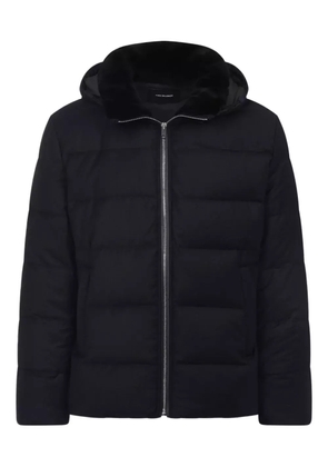Yves Salomon hooded padded coat - Blue