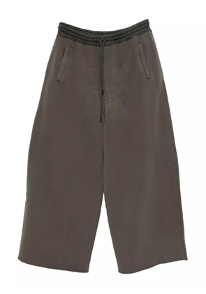 LỰU ĐẠN Bontan raw-cut fleece track pants - Grey